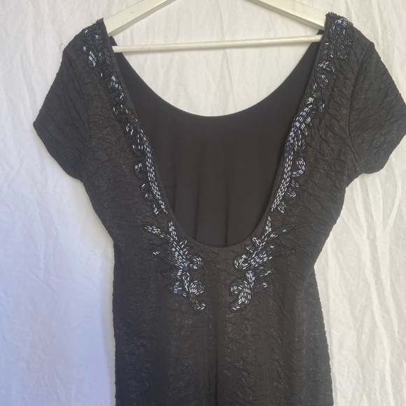 Free People Beaded Body Con Low Back Dress Small - Picture 9 of 14